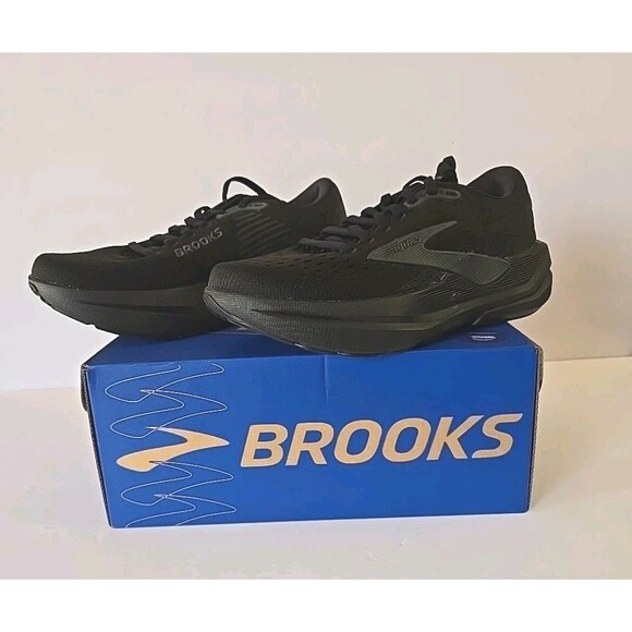 Women's Size 6.5 Brooks Ghost Max 3 Running Shoes New In Box Black/Black/Ebony - Picture 1 of 10